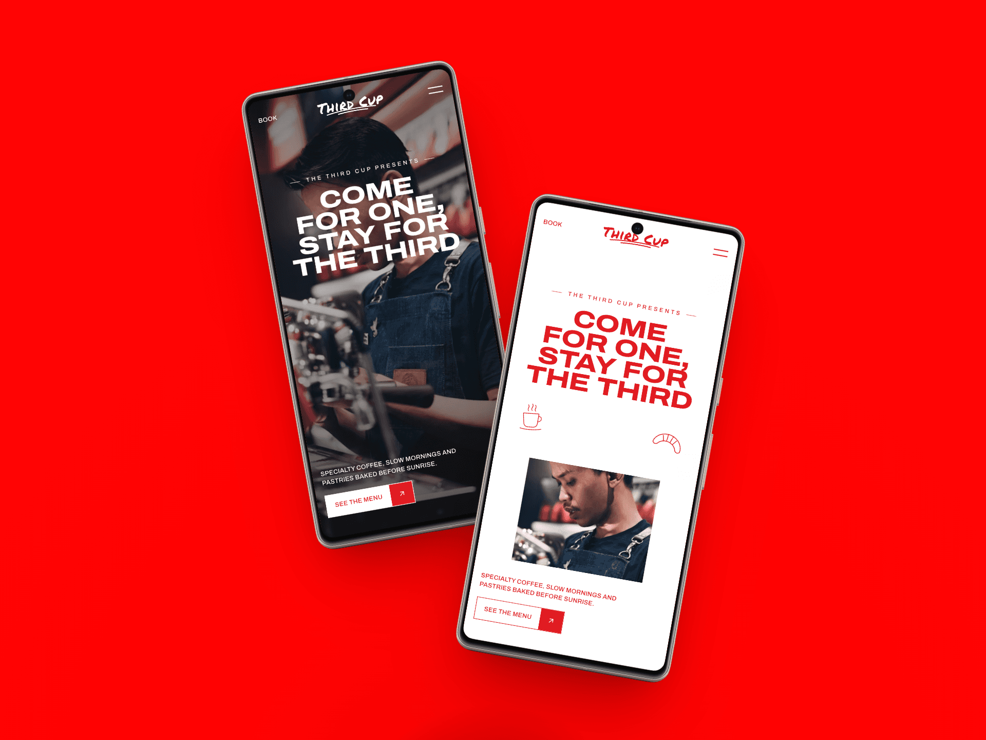 The Third Cup — Coffee Shop website, screen 3