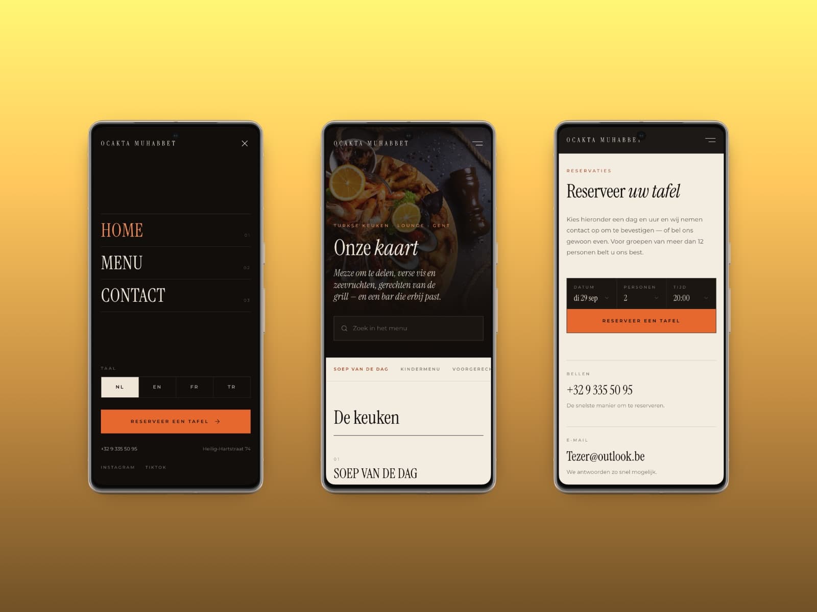OcaktaMuhabbet — restaurant website designed and built by Webuildm