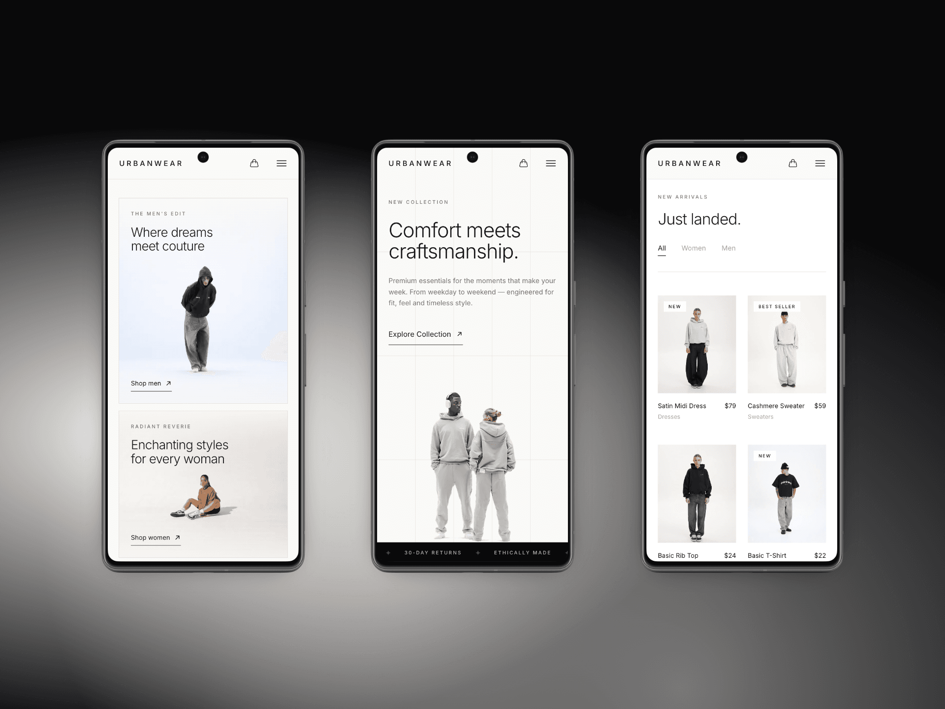 UrbanWear — E-Commerce website