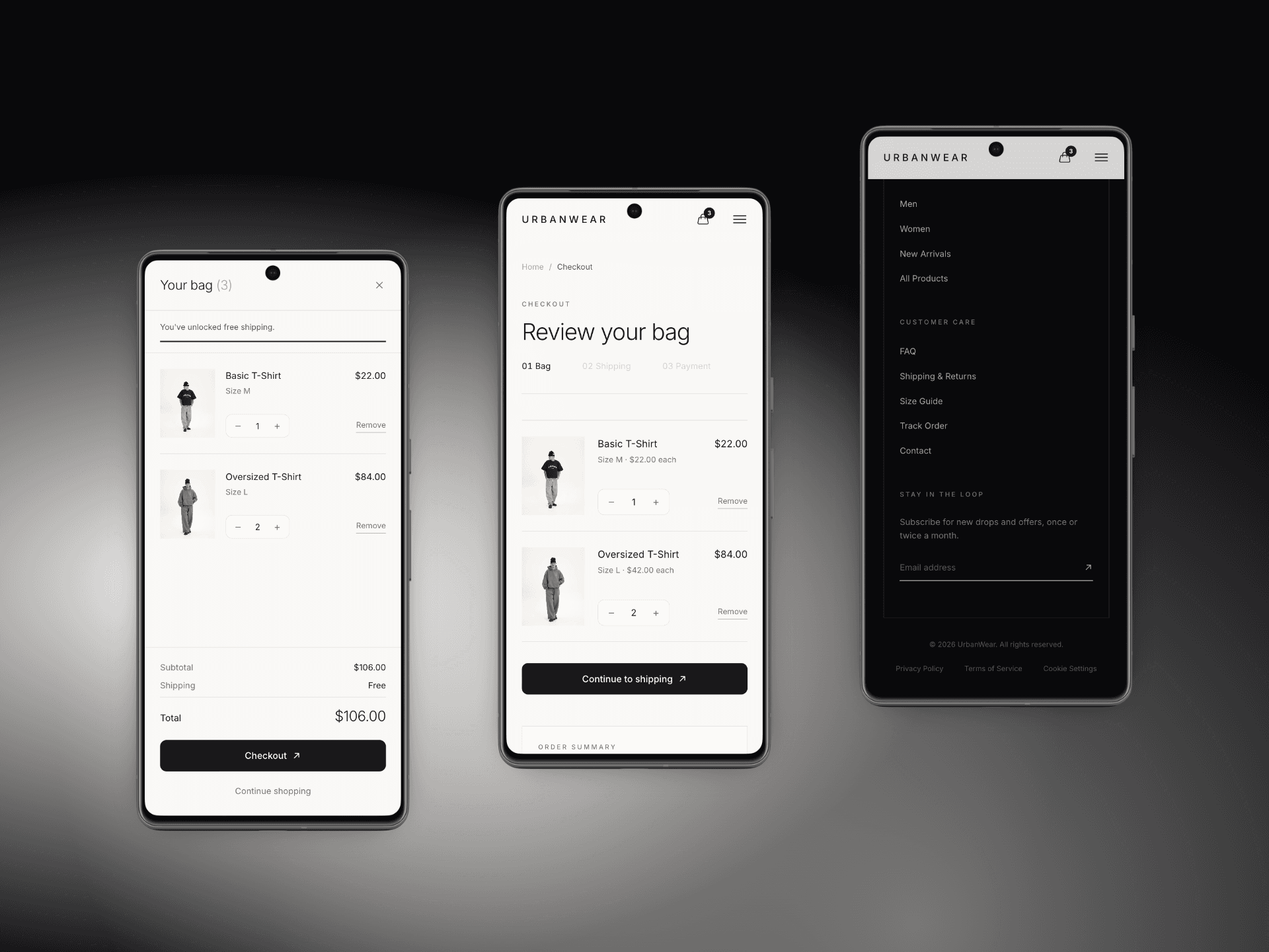 UrbanWear Clothing — E-Commerce website, screen 3