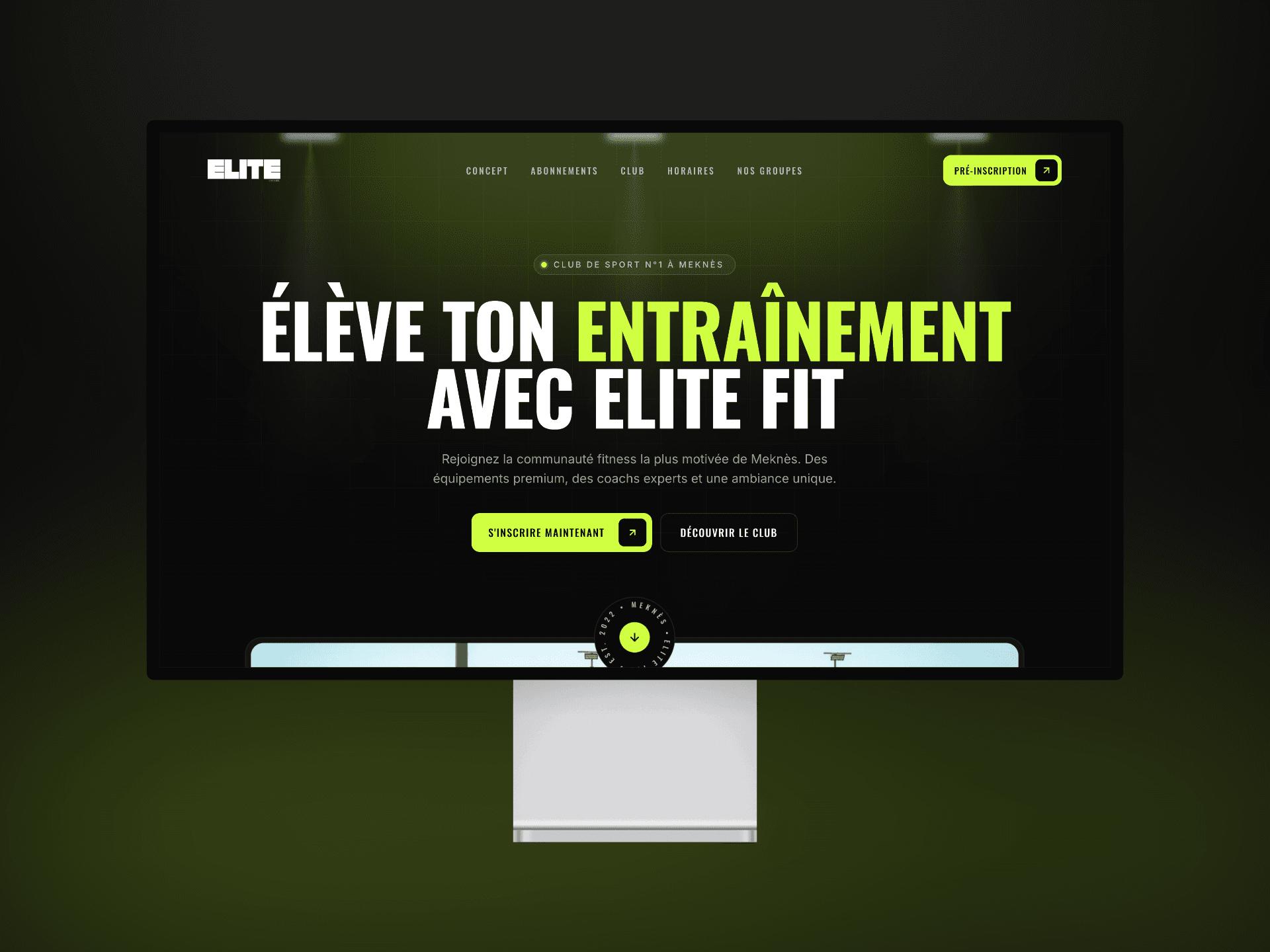 Elite Fitness Meknes — Fitness website, screen 3