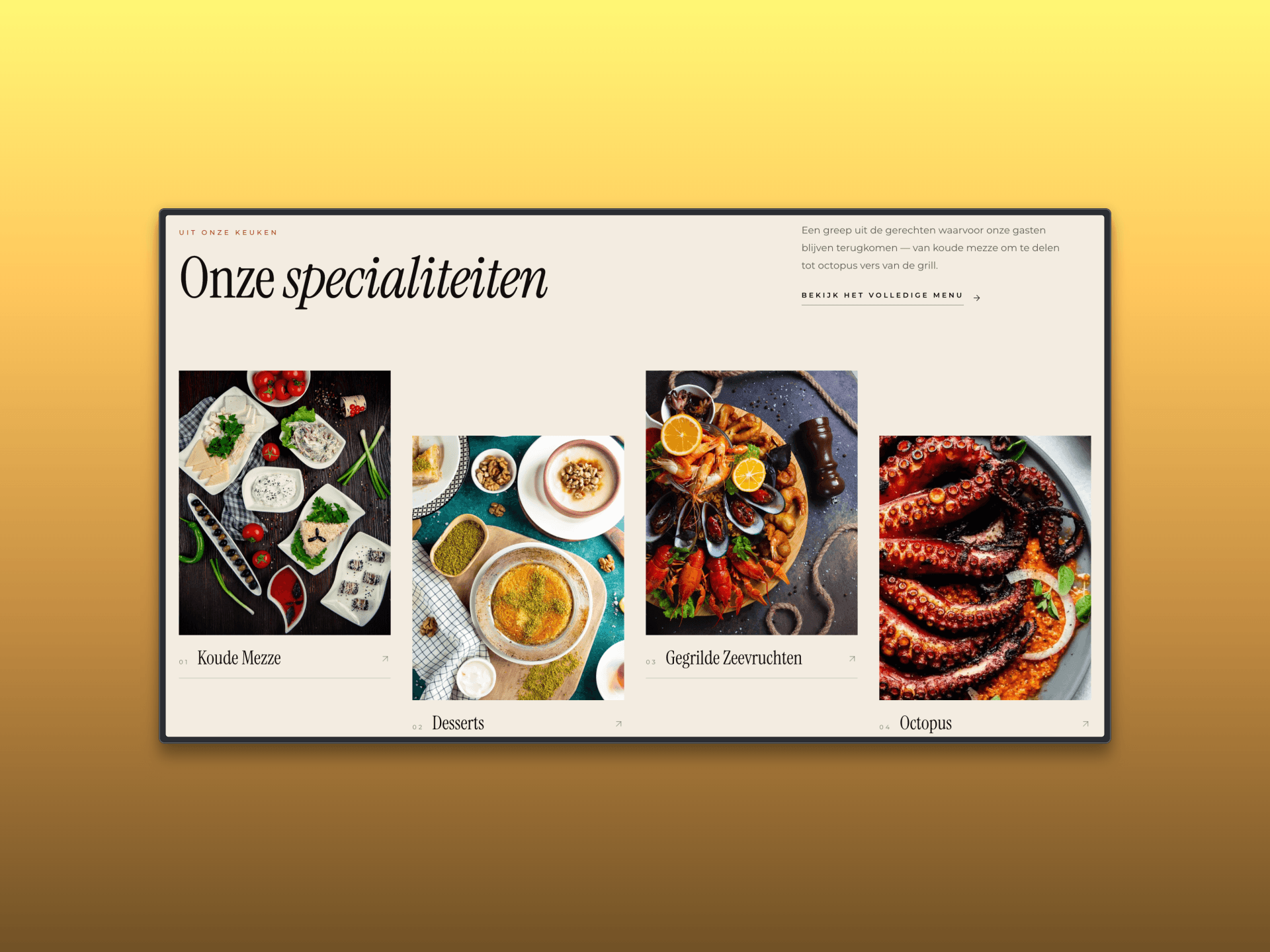 OcaktaMuhabbet Belgium — Restaurant website, screen 3