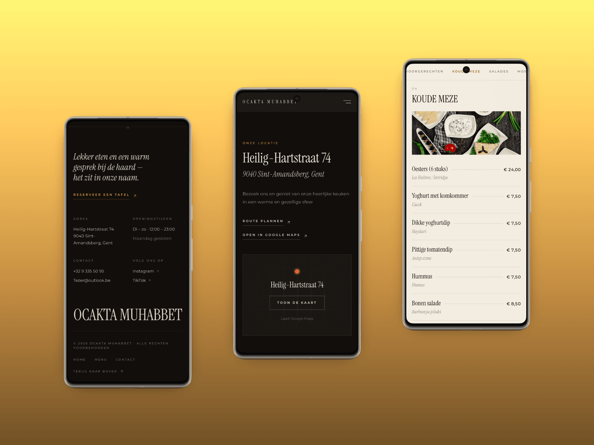 OcaktaMuhabbet Belgium — Restaurant website, screen 4